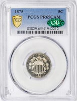 5C 1875 PCGS PR65 CAM CAC