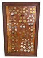 GLOBAL COIN COLLECTION MOUNTED ON BOARD