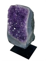 AMETHYST GEODE ON STAND