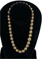 GOLDEN SOUTH SEA PEARL NECKLACE 14KT