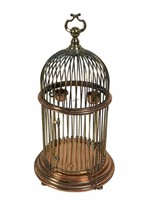 BRASS AND COPPER BIRD CAGE