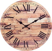 14 Inch Round Wood Hanging Wall Clock