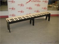 Painted Piano Key Bench  80x11x17 inches