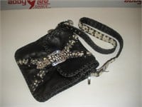 Charm and Luck Black Leather Purse