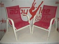 (2) Childrens Stacking Chairs  22 inches tall