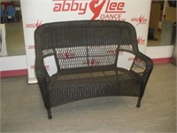 Resin Wicker Bench   52 inches long