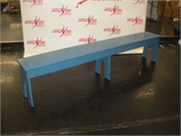 Blue Wooden Bench  80x11x16 inches