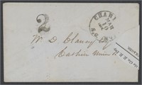 Charleston, SC Stampless Cover with black "2" ha