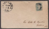 CSA Stamps #11 with black grid cancel and "Chapel