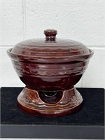 Marcrest Covered Bowl with Candle Warmer Base