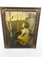Lithograph PRINT "SPRING SONG" SAMUEL SCHIFF CO NY