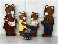 Vintage wooden bear lot