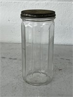 Ribbed Hazel atlas jar tin lid one of the best ..