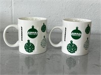 2- 2016 Starbucks holiday mugs