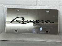 Chrome Riviera plate Buick official GM