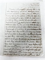 Handwritten letter John Hubbard 1865