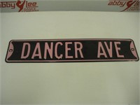 Dancer Ave. Metal Sign from Dance Studio Den