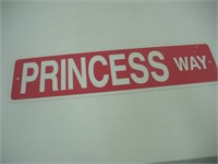 Princess Way Metal Sign  24x6 inches
