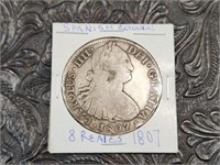 1807 Spanish Eight (8) Reales Silver Coin