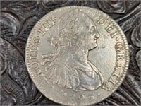 1795 Spanish Eight (8) Reales Silver Coin