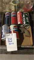 Flat of old pop cans