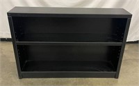 AMH3835 Small Two Shelf Black Bookcase #1