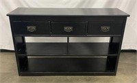 AMH3833 Black TV Stand Console Shelves/ Drawers