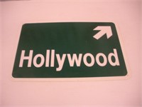 Hollywood Plastic Sign  18x12 inches