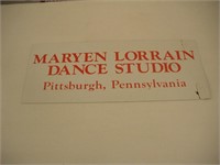 Maryen Lorrain Dance Studio Door Magnet  21x9