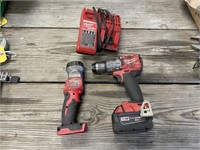 Milwaukee 1/2 Battery Drill, Light, Battery