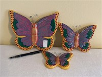 Vintage Cozumel Mexico Butterfly Wall Hangings