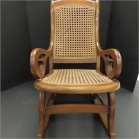 Child's Caned Rocking Chair