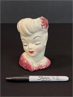 Vintage Lady Head Vase Repaired