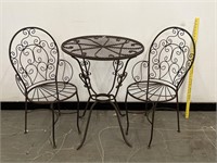 Antique Soda Fountain Metal Table Chairs
