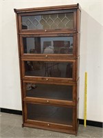 Vintage Oak Lawyer Book Case Cabinet