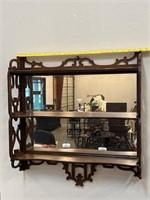 Vintage Mirror Back 3 Tier Shelf
