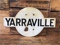 Genuine Yarraville Rilway Station Post Enamel Sign