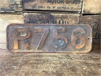 R756 Steam Locomotive Cast Iron Plate