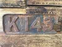 K143 Steam Locomotive Cast Iron Plate