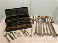 Steel Tool Box with tools