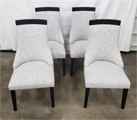 AMH3853 4 E & E Co Ltd Grey/ Black Dining Chairs