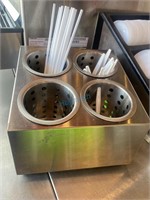 STAINLESS STEEL 4 COMPARTMENT HOLDER