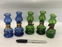 Lot of 5 Vintage Mini Oil Lanterns