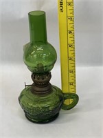 Vintage Green Oil Lamp W/ Finger Hole