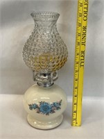 Vintage Hobnail Chimney Oil Lamp