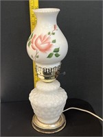 Vintage Milk Glass Bedroom Lamp