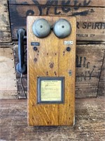 Original Oak Case Signal Telephone & Call List
