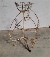 Wrought iron plant stand 36"t