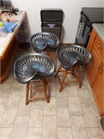 Set of 3  swivel bar stools
