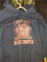Collection of Alice Cooper hoodies and zip ups